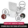 imageVELCRO Brand Heavy Duty Fasteners  4x2 Inch Strips 4 Sets  Holds 10 lbs  StickOn Adhesive Backed  Black Industrial Strength  For Indoor or Outdoor Use 90209White