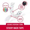 imageVELCRO Brand Sticky Back Strips with Adhesive  4 Count Pack of 1  Black 3 12 x 34 In  Hook and Loop Fasteners for Home Organization Classroom or OfficeWhite