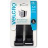imageVELCRO Brand AllPurpose Elastic Straps Strong ampamp Reusable Perfect for Fastening Wires ampamp Organizing Cords Black Large