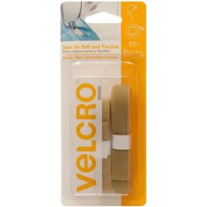 imageVELCRO Brand 90320 For Fabrics Sew On Soft and Flexible Tape for Alterations and Hemming  No Ironing or Gluing  Comfort Designed Drapes With Fabric 30 x 58 inch 1 CuttoLength RollBeige