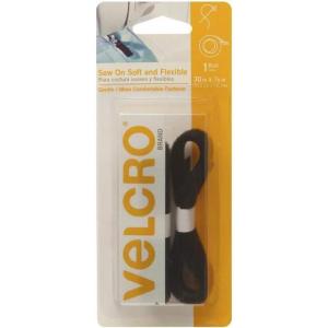imageVELCRO Brand 90320 For Fabrics Sew On Soft and Flexible Tape for Alterations and Hemming  No Ironing or Gluing  Comfort Designed Drapes With Fabric 30 x 58 inch 1 CuttoLength RollBlack