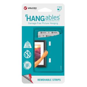 imageVELCRO Brand Damage Free Poster Hanging Strips  Removable Decorate Without Damaging Your Walls  Hang Photos Lightweight Frames Create Wall Collages  Squares 8 SetsStrips  4pk