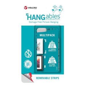 imageVELCRO Brand Damage Free Poster Hanging Strips  Removable Decorate Without Damaging Your Walls  Hang Photos Lightweight Frames Create Wall Collages  Squares 8 SetsVariety Pack  Lg