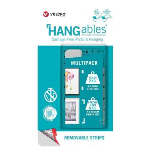 imageVELCRO Brand Damage Free Poster Hanging Strips  Removable Decorate Without Damaging Your Walls  Hang Photos Lightweight Frames Create Wall Collages  Squares 8 SetsVariety Pack  Med