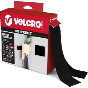 imageVELCRO Brand Heavy Duty Tape with Adhesive  Cut Strips to Length  Holds 10 lbs Black  Industrial Strength Roll Wide 10Ft x 2In  Strong Hold for Indoor or Outdoor Use
