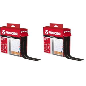 imageVELCRO Brand Sticky Back Tape for Organization 15 x 34quot Black 9008115 ft x 34 in Pack of 2