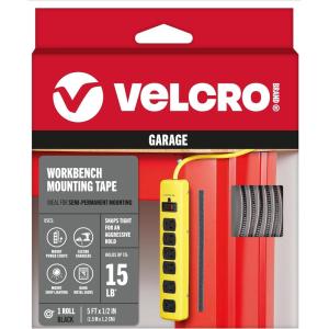 imageVELCRO Brand Workbench Foam Mounting Tape with Snap Locking  Garage Organization Indoor or Outdoor  10ft Total 5ft Closure 12quot Wide Black10ft Total  5ft Closure  12 Wide