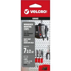 imageVELCRO Brand Workbench Foam Mounting Tape with Snap Locking  Garage Organization Indoor or Outdoor  10ft Total 5ft Closure 12quot Wide Black112in x 1in Strips  4 Sets