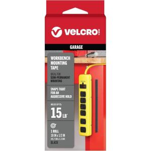 imageVELCRO Brand Workbench Foam Mounting Tape with Snap Locking  Garage Organization Indoor or Outdoor  10ft Total 5ft Closure 12quot Wide Black18 Usable Closure  36 Total  12 Wide