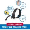 imageVELCRO Brand ONE WRAP Thin Ties  Strong ampamp Reusable  Perfect for Fastening Wires ampamp Organizing Cords  BlackGray 15in x 12Inch  30 Count 94257