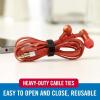 imageVELCRO Brand ONEWRAP Cable Ties Strong Construction Narrow Width 14 in x 8 in PreCut Ties 25ct Black For Cable Wire and Cord Management