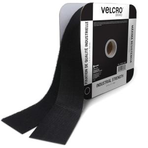 imageVELCRO Brand Heavy Duty Tape with Adhesive  25 Ft Bulk Roll 2quot Wide  Holds 10 lbs White  Industrial Strength Strong Hold for Indoor or Outdoor Use 30082Black