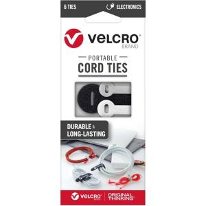 imageVELCRO Brand Portable Cord Ties Assorted Colors Pack Of 6 Ties